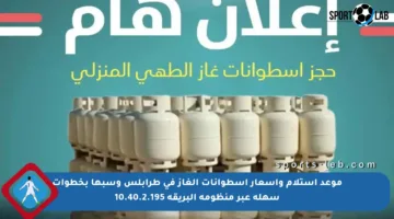 موعد استلام وأسعار اسطوانات الغاز في طرابلس وسبها بخطوات سهلة عبر منظومة البريقة 10.40.2.195